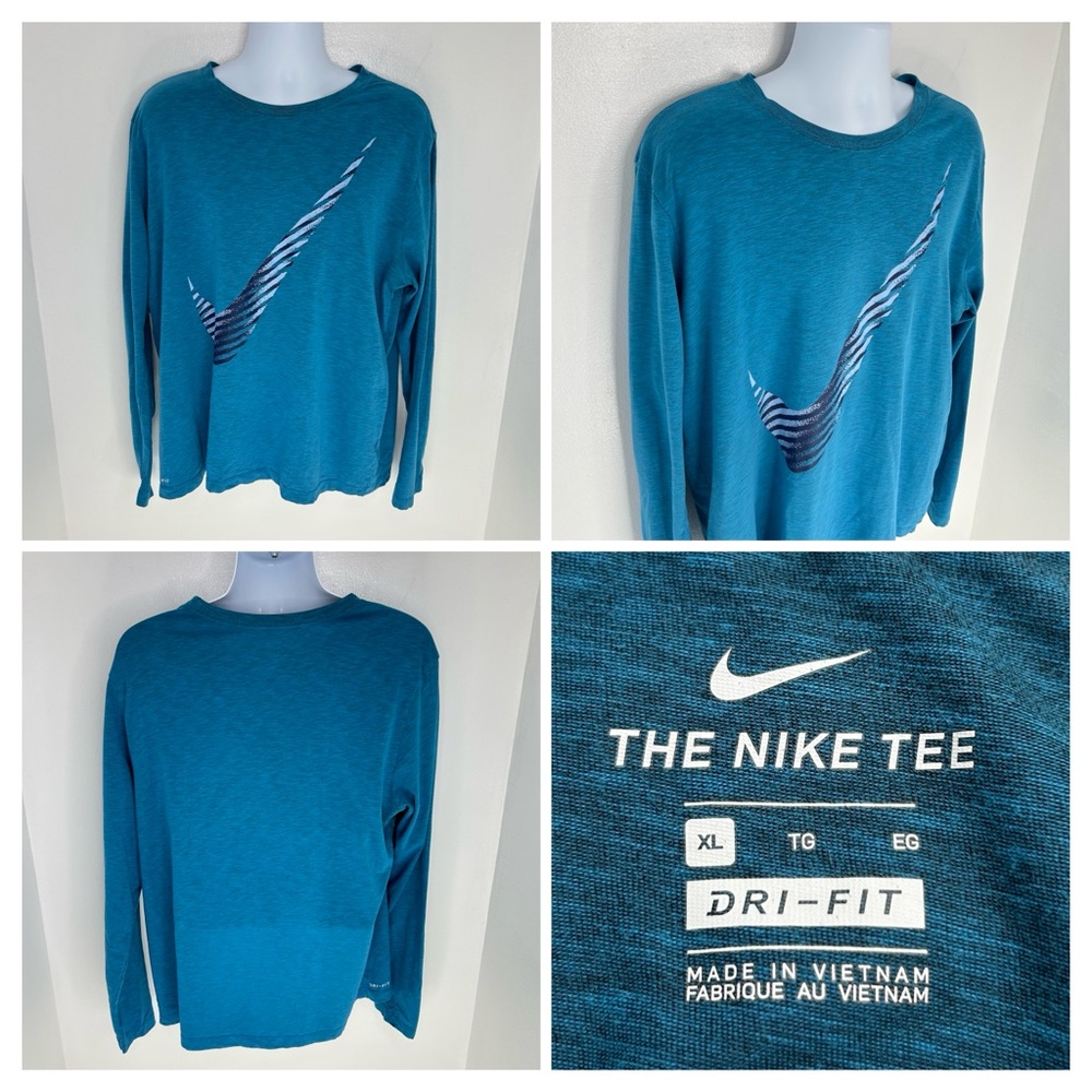 The Nike Tee Big Swoosh Logo Size XL Performance‎ Activewear Dri-Fit Streetwear